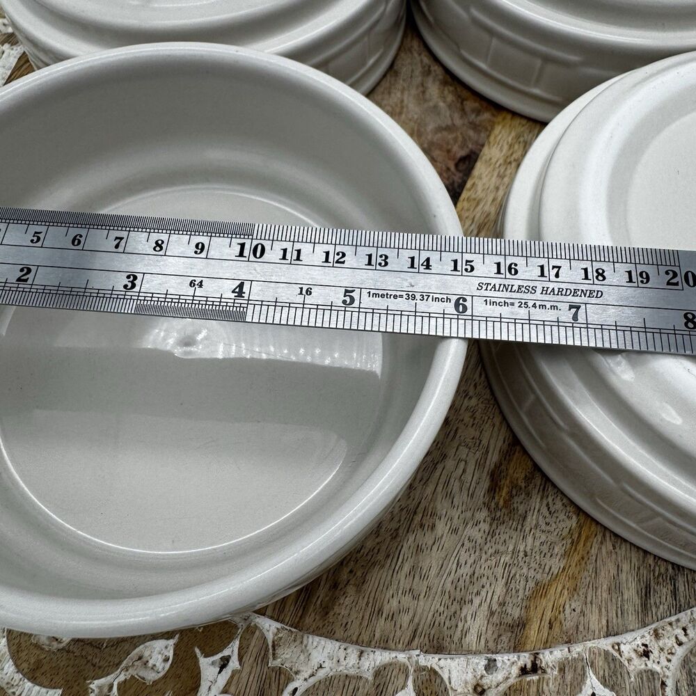 Longaberger Pottery Woven Traditions Ivory Stacking Soup or Cereal 6" Bowl Ivory - Picture 5 of 8